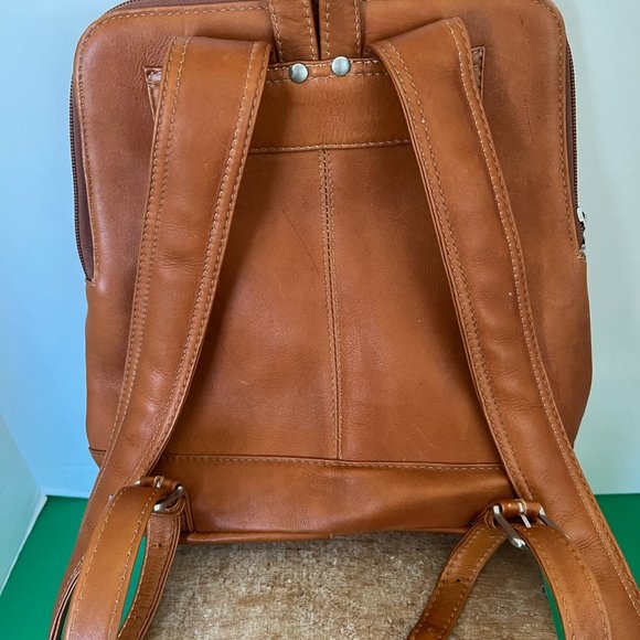 Le Donne Tan Leather Back Pack Bag main image 6